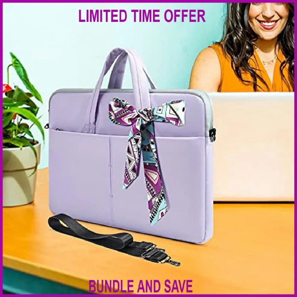 17.3 Inch Laptop Shoulder Sleeve Bag Waterproof Briefcase Multi-Pocket